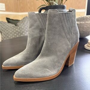 Marc Fisher Gray Suede Ankle Booties